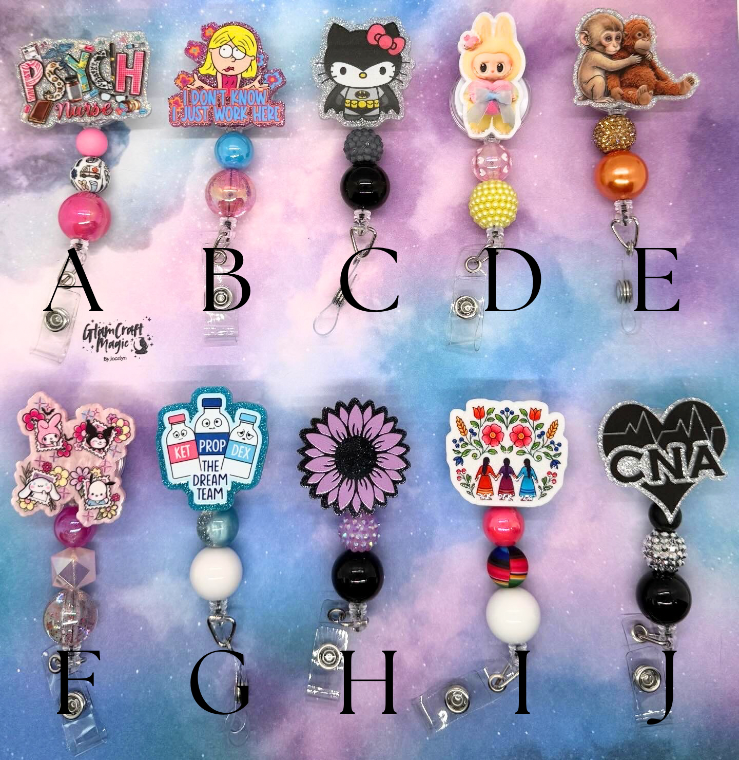 Cute Badge Reels/Multiple Designs Available/Handmade Work Accessories/Pick your favorite!
