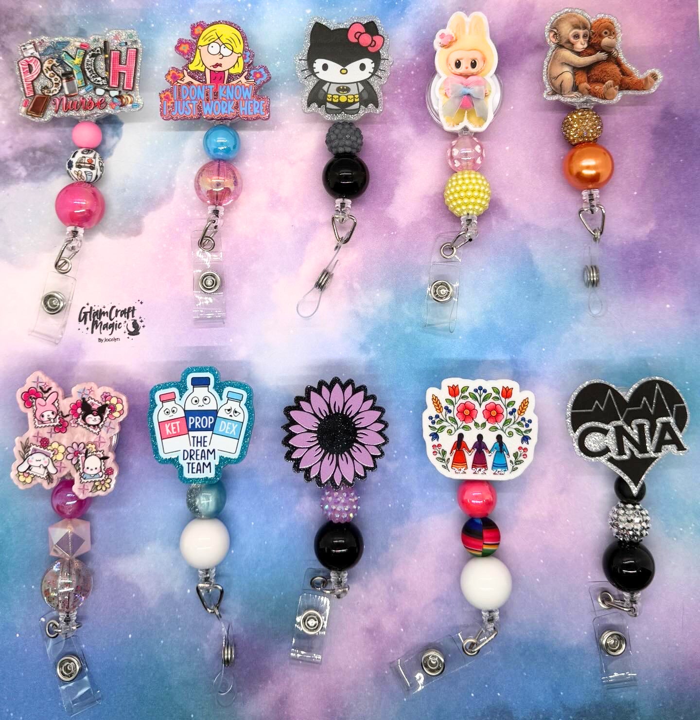 Cute Badge Reels/Multiple Designs Available/Handmade Work Accessories/Pick your favorite!